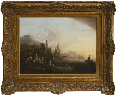 Adriaen van der Cabel — Scena di porto